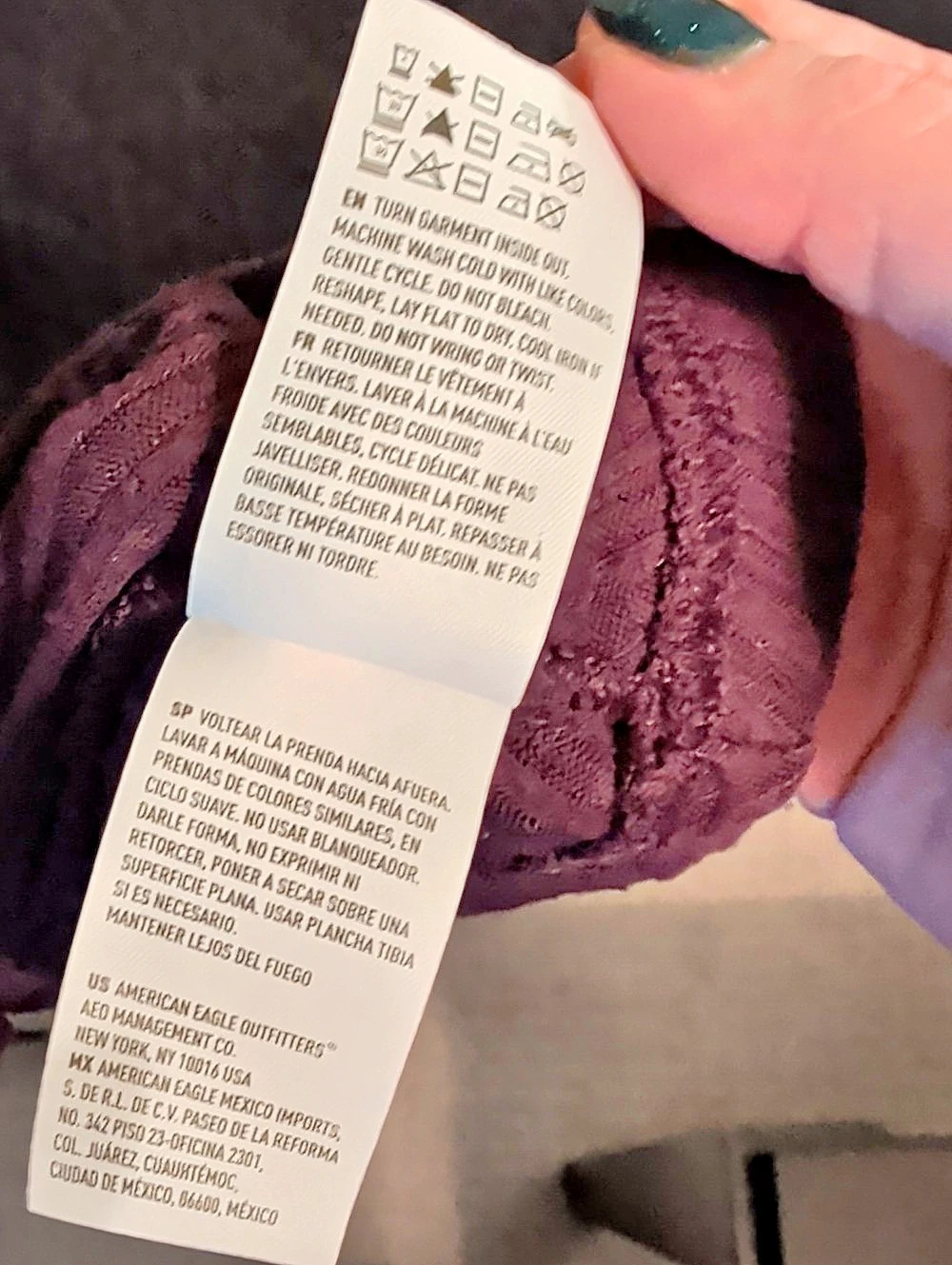 Soft & Sexy Ribbed Lace-Up Sleeve Mini Dress in Purple Size Small - Picture 6 of 6